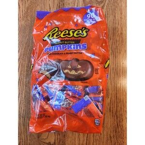 Reese's Snack Size Peanut Butter Pumpkins Halloween Candy, Bag 54 oz
